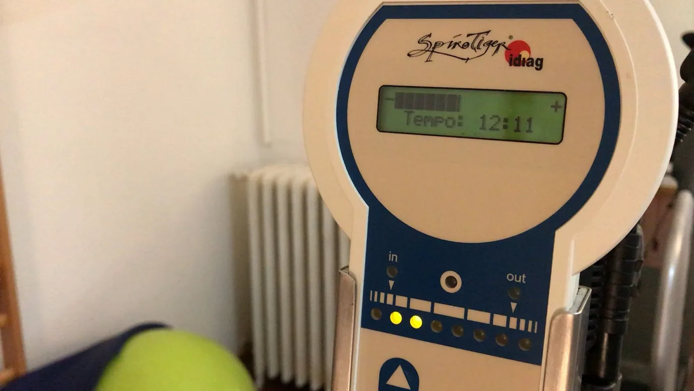 Lo strumento Spirotiger durante l'esecuzione